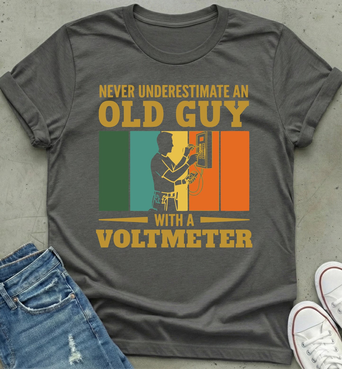 Volt Meter Old Guy T-Shirt