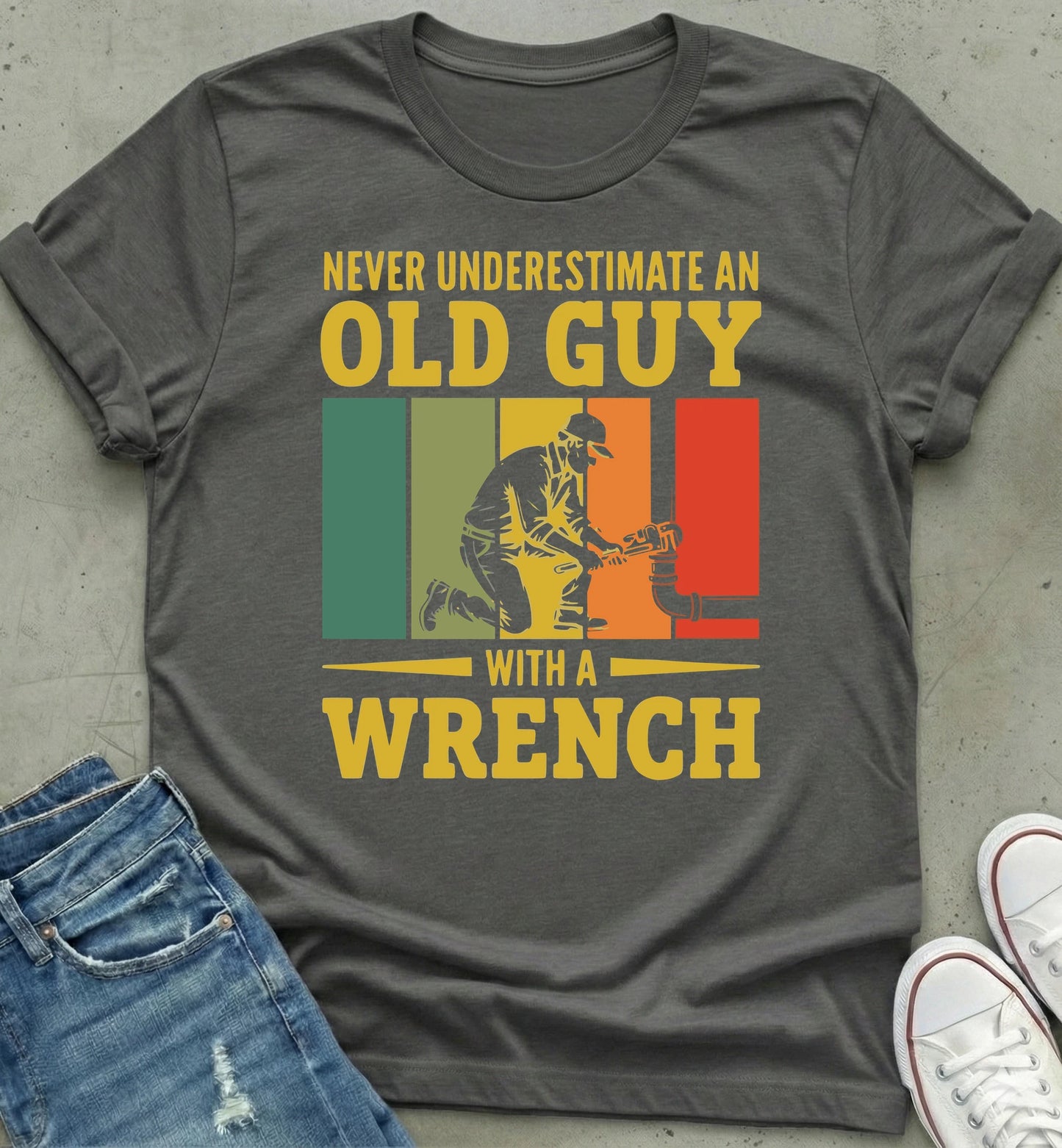 Old Guy Wrench T-Shirt