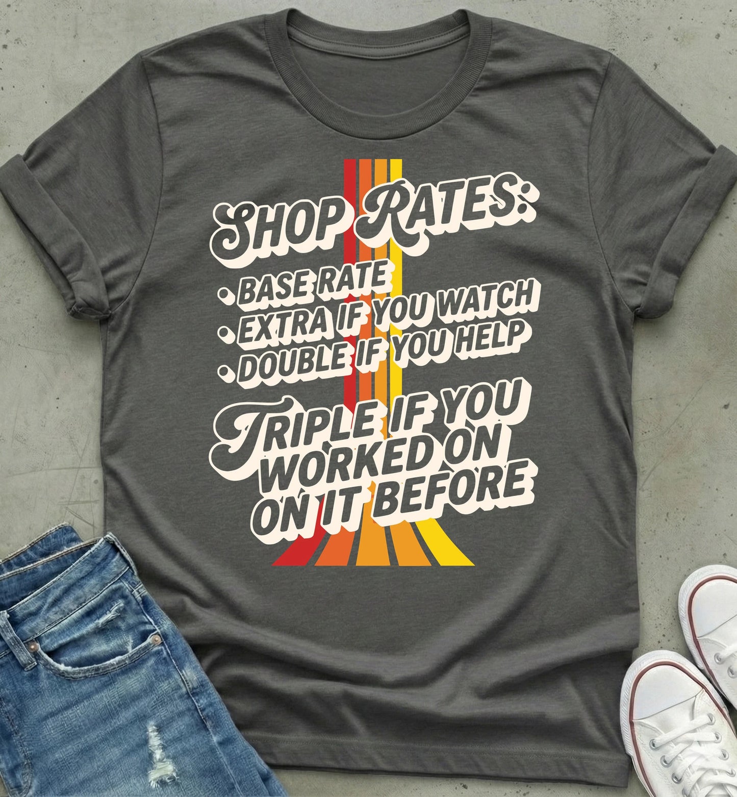 Retro Shop Rates T-Shirt