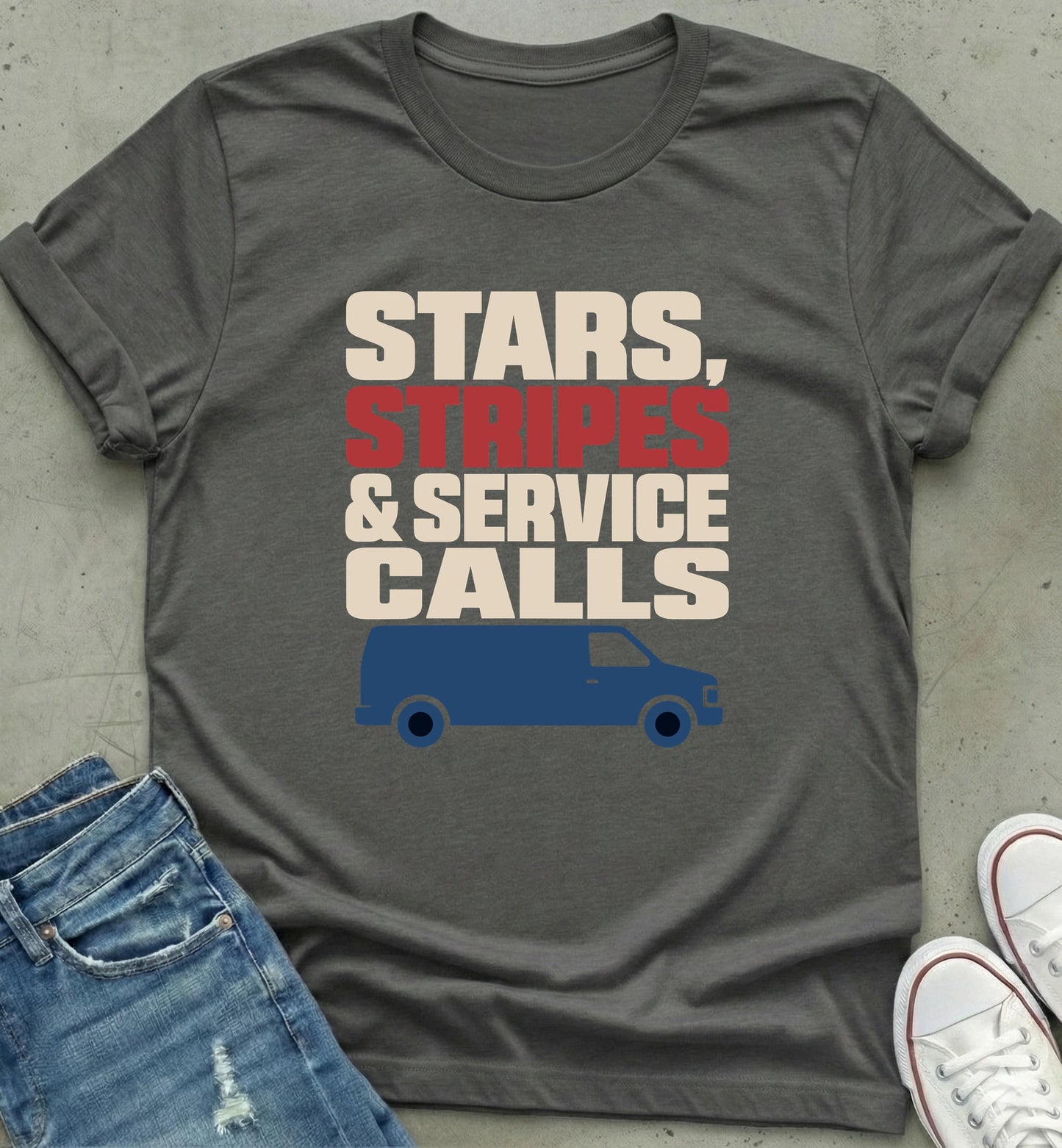 "Stars, Stripes & Service Calls Tee"