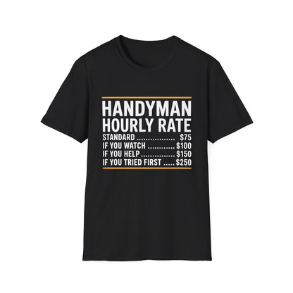 Handyman Hourly Rate T-Shirt