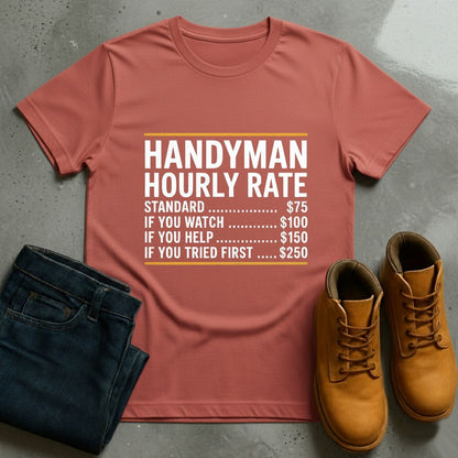 Handyman Hourly Rate T-Shirt