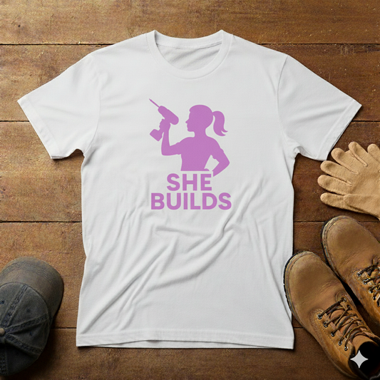 She Builds T-Shirt