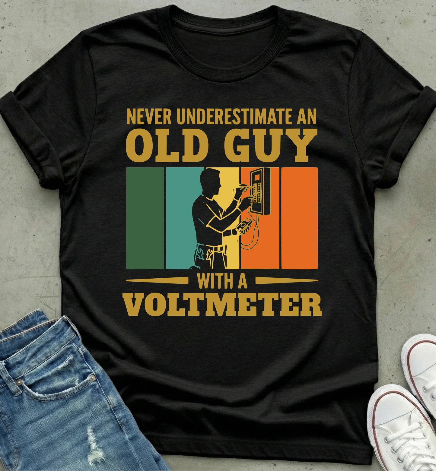 Volt Meter Old Guy T-Shirt