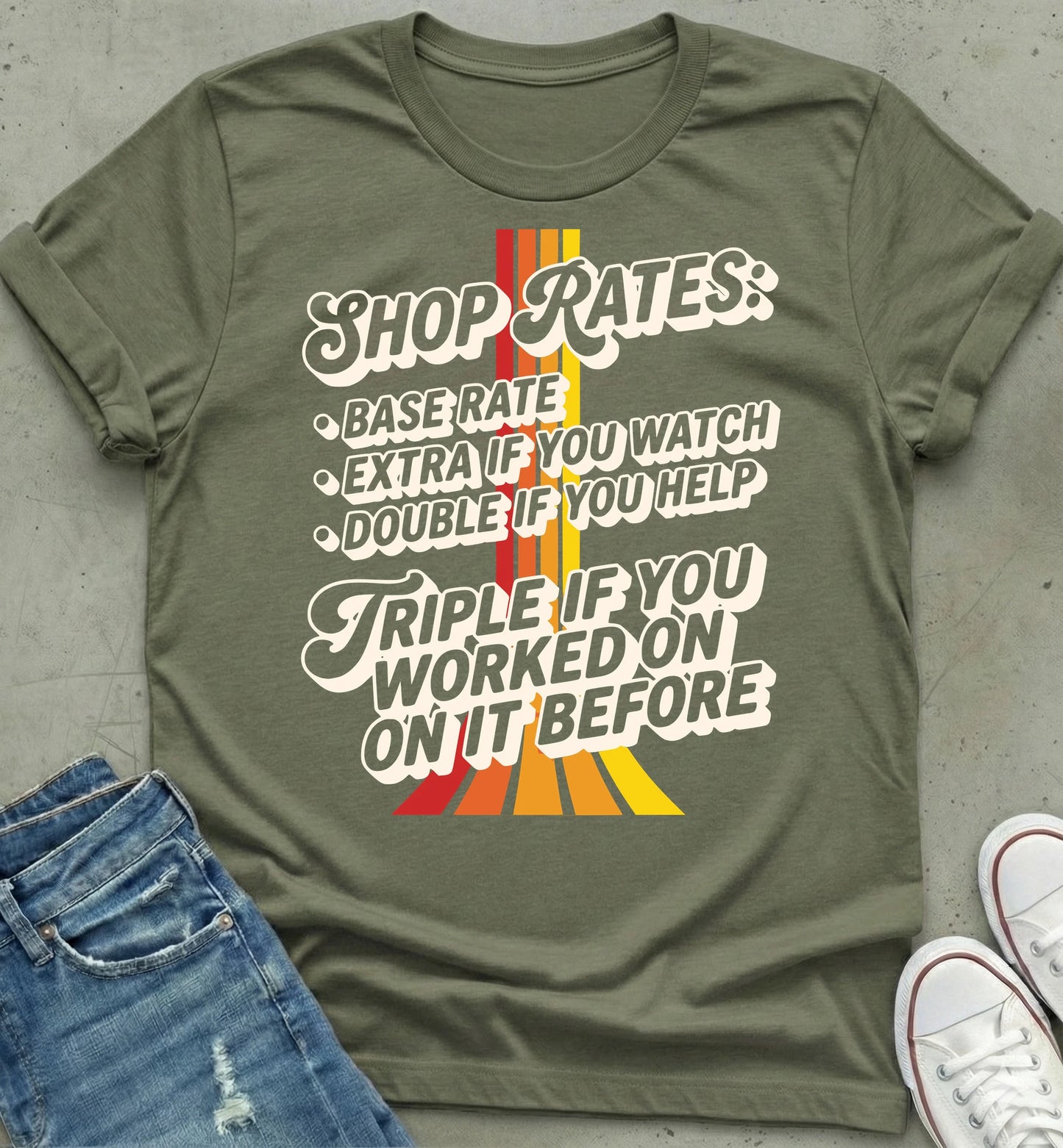 Retro Shop Rates T-Shirt