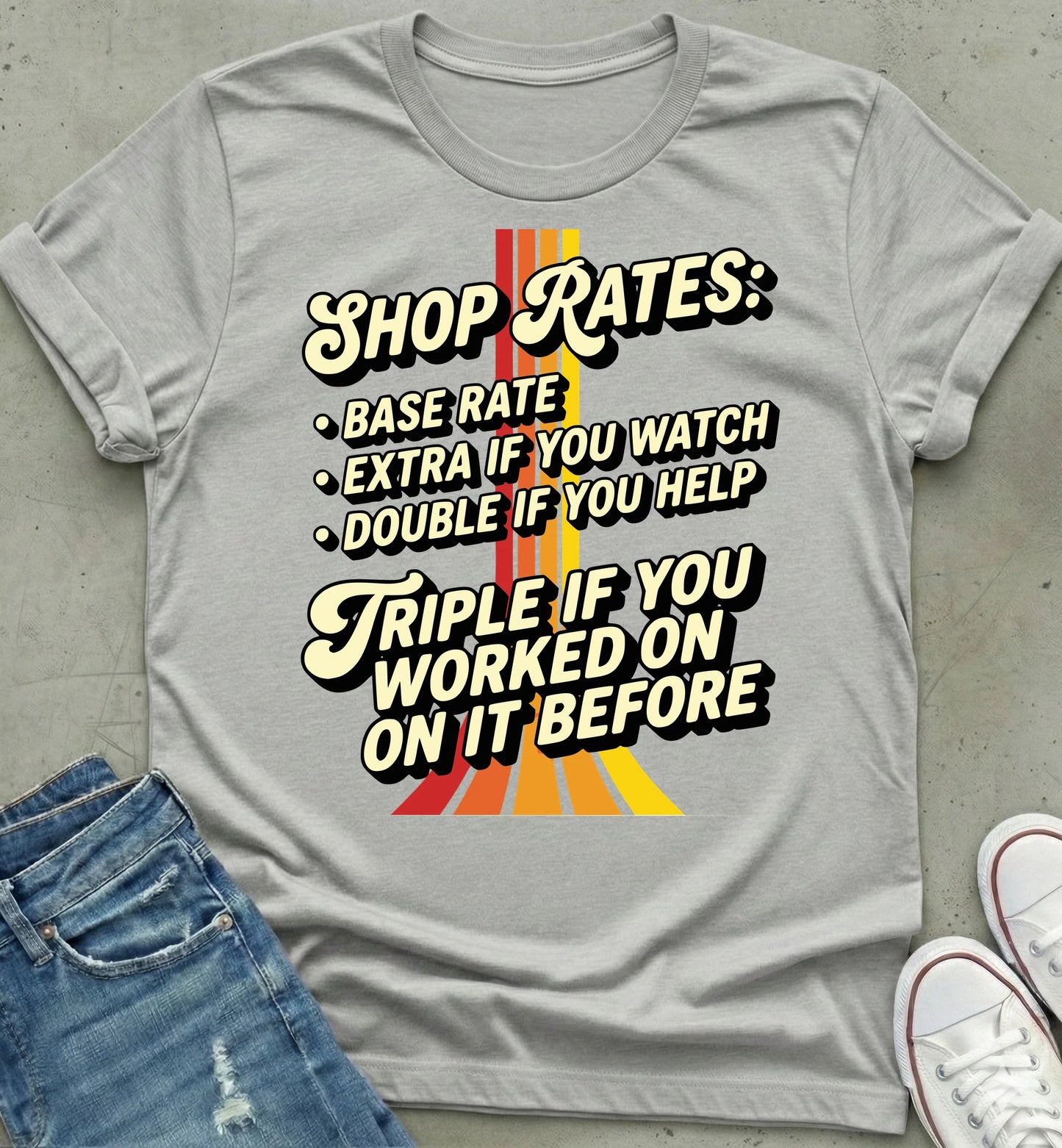 Retro Shop Rates T-Shirt