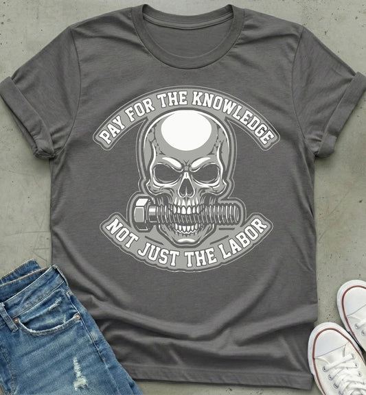 "Knowledge & Labor Skull Graphic Tee"