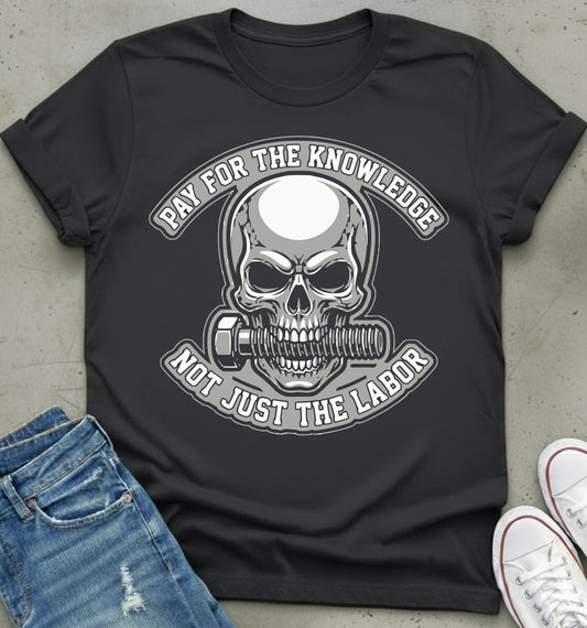 "Knowledge & Labor Skull Graphic Tee"