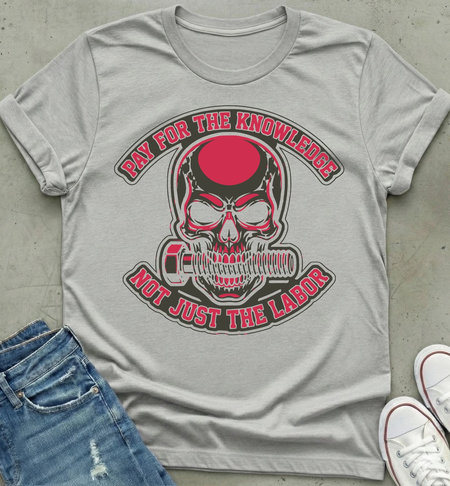 "Knowledge & Labor Skull Graphic Tee"