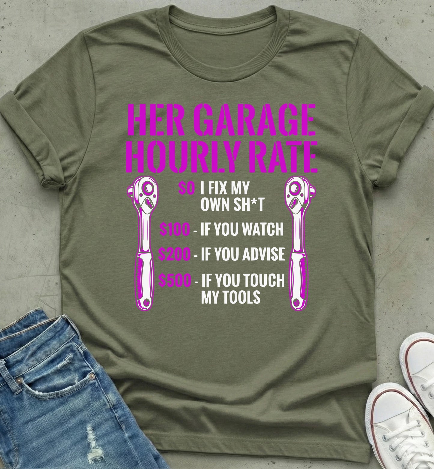 Garage Hourly Rate T-shirt