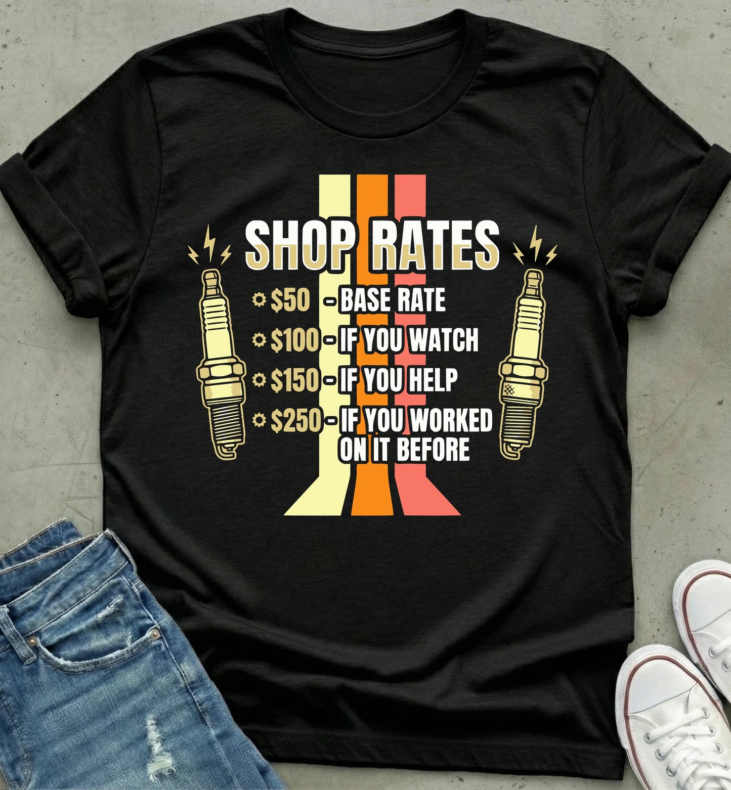 Mechanic's Shop Rates Graphic Tee