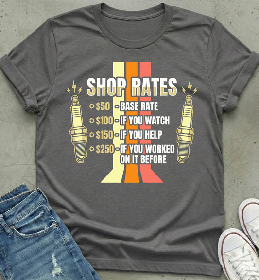 Mechanic's Shop Rates Graphic Tee