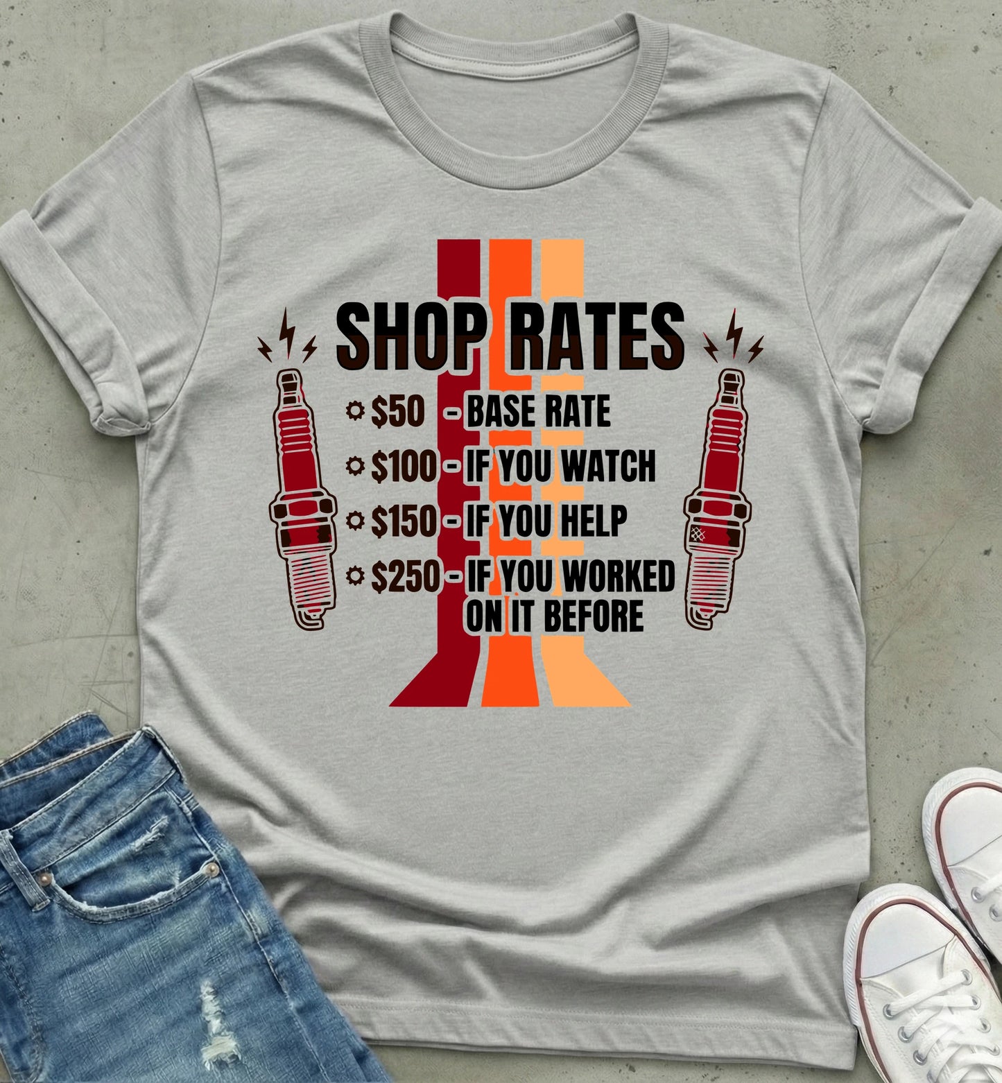 Mechanic's Shop Rates Graphic Tee