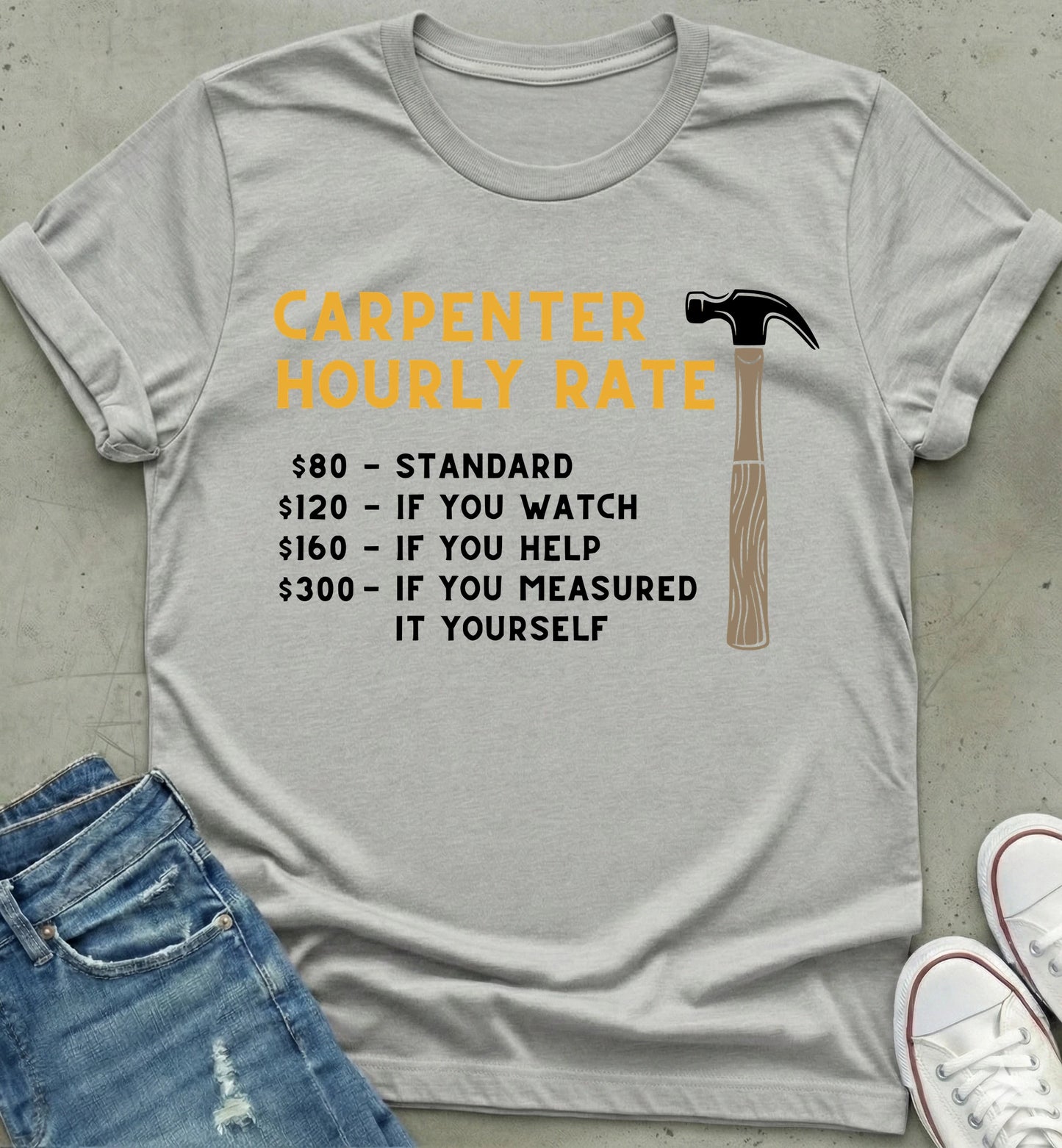 Carpenter Hourly Rate T-Shirt