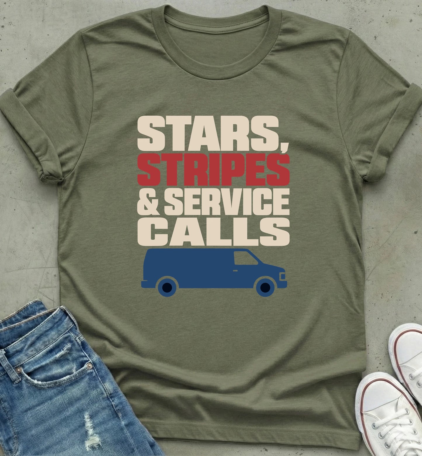 "Stars, Stripes & Service Calls Tee"