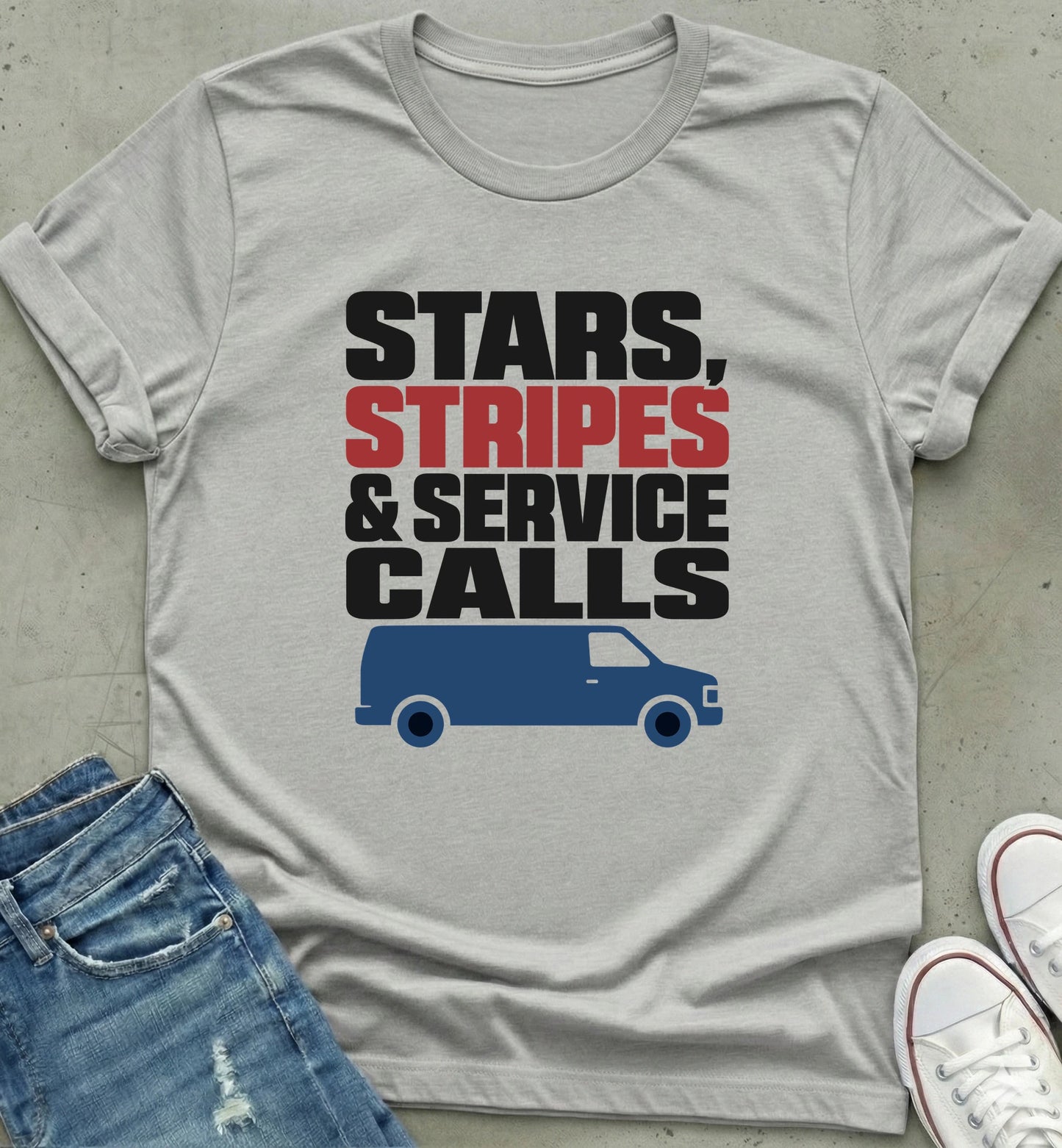 "Stars, Stripes & Service Calls Tee"