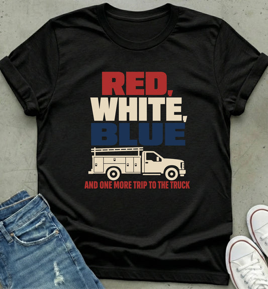 Red White Blue Truck Tee