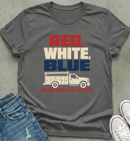 Red White Blue Truck Tee