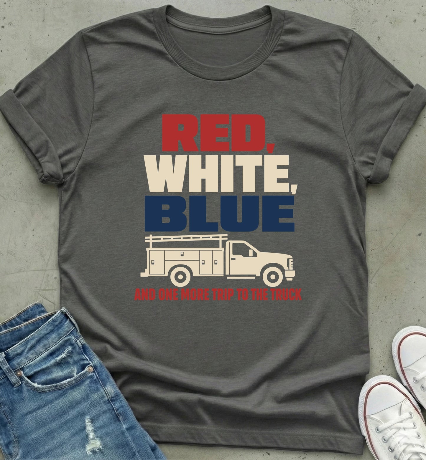 Red White Blue Truck Tee