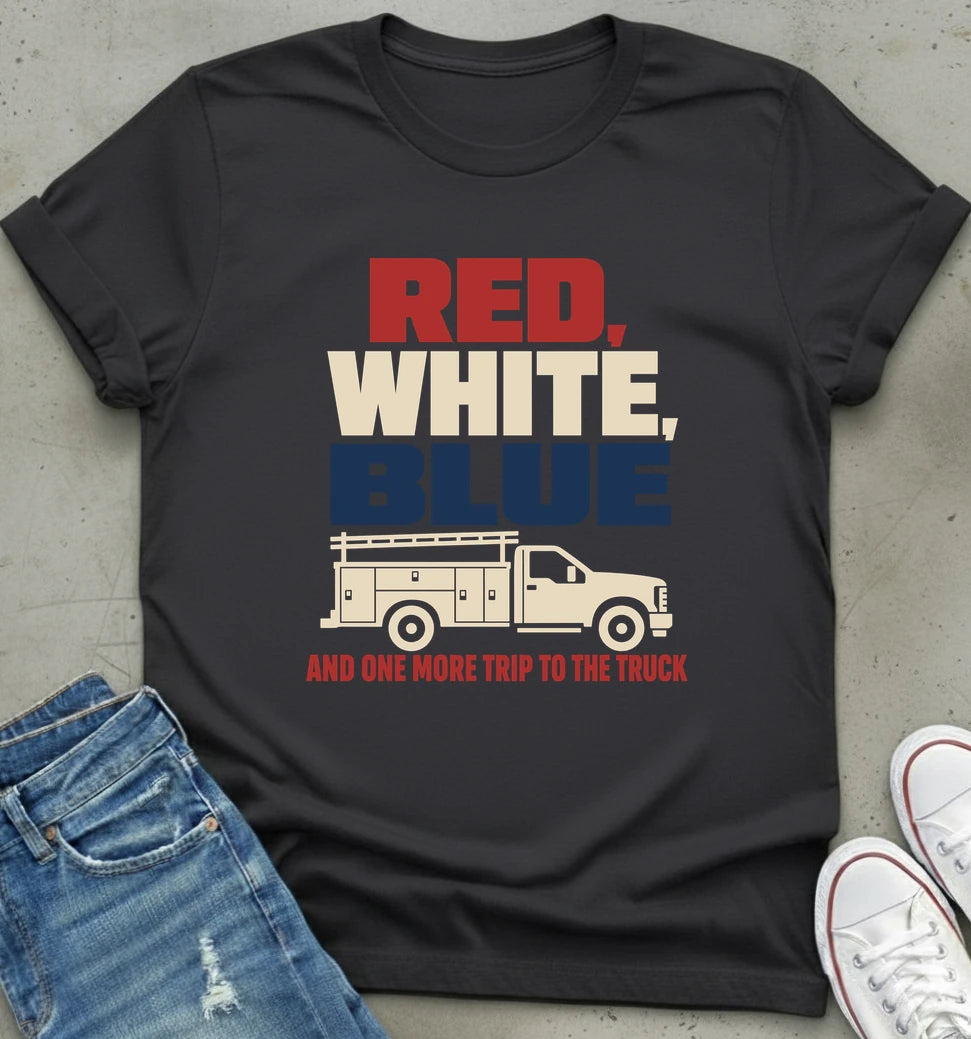 Red White Blue Truck Tee