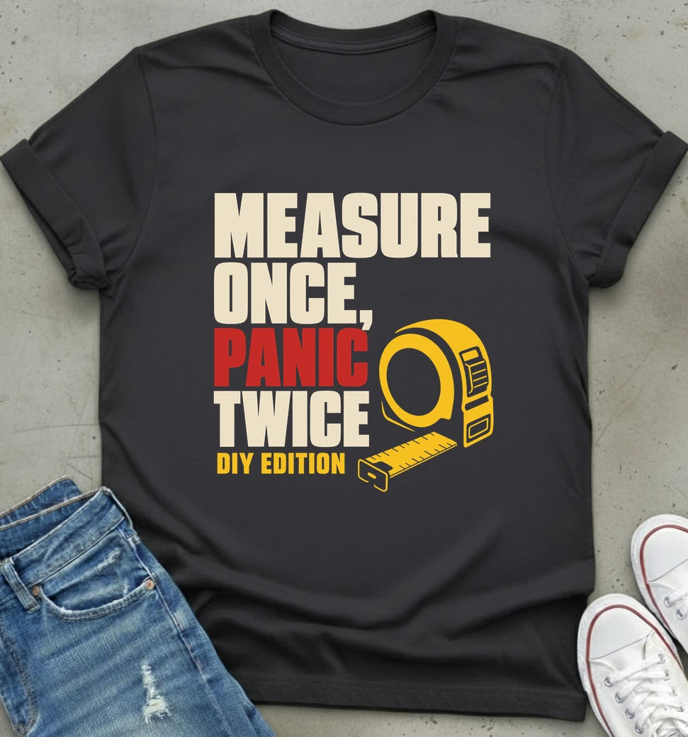 Measure Once Panic Twice DIY Shirt