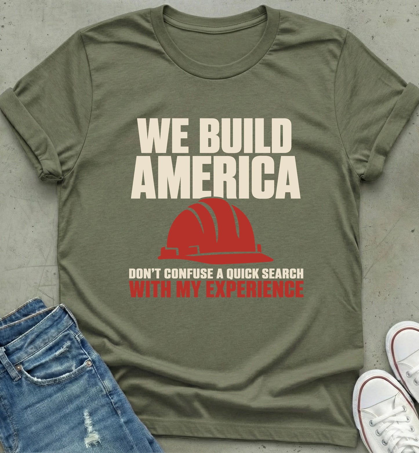"We Build America" Construction Shirt
